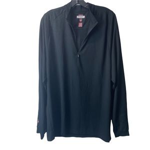 ANTIGUA Mens large black 3/4 zipper long sleeve